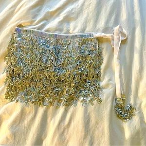 SHEIN Sparkle bathing suit cover up. Very cute and Fun! Adjustable size with tie